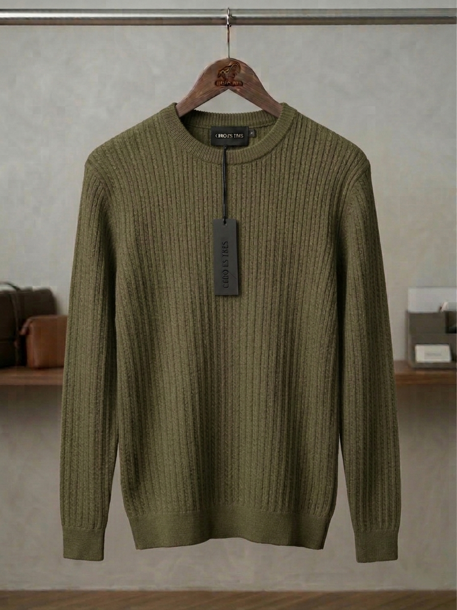 5246VM - SWEATER IRISH VERDE MILITAR